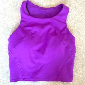 Lululemon Align high neck cropped tank top, size 2, moonlit magenta